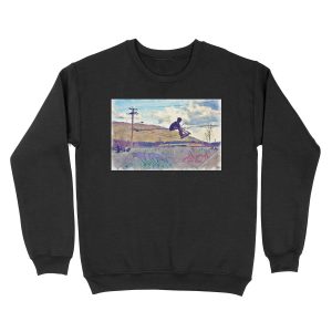 Graffitti Glide Stunt Scooter Sports Artwork Unisex Crewneck Sweatshirt