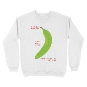 Alternative view of Green Banana Davids Must Wait Unisex Crewneck Sweatshirt