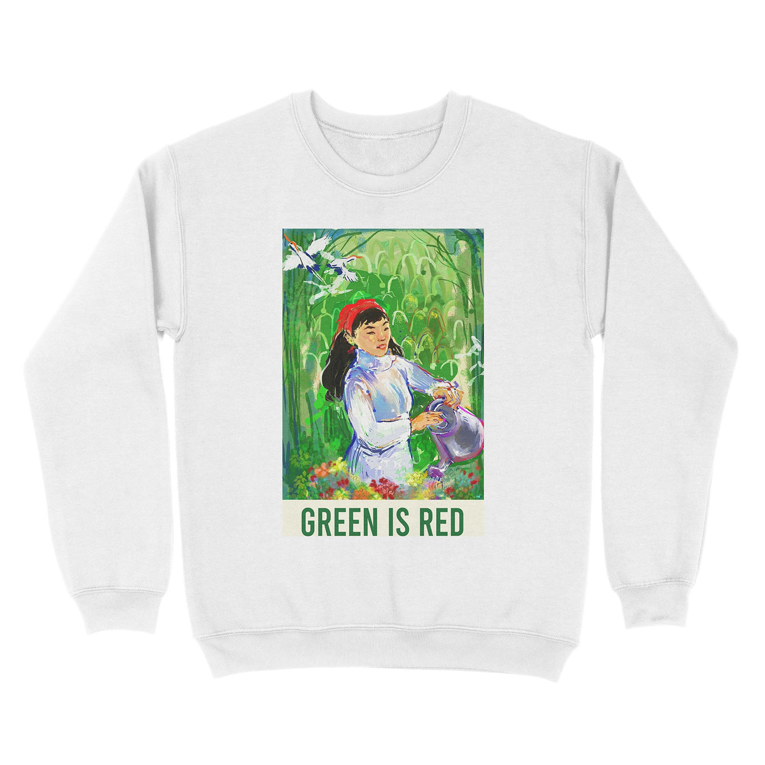 GREEN IS RED Unisex Crewneck Sweatshirt - Image 2