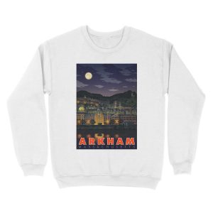 Alternative view of Greetings From Arkham, Mass Unisex Crewneck Sweatshirt