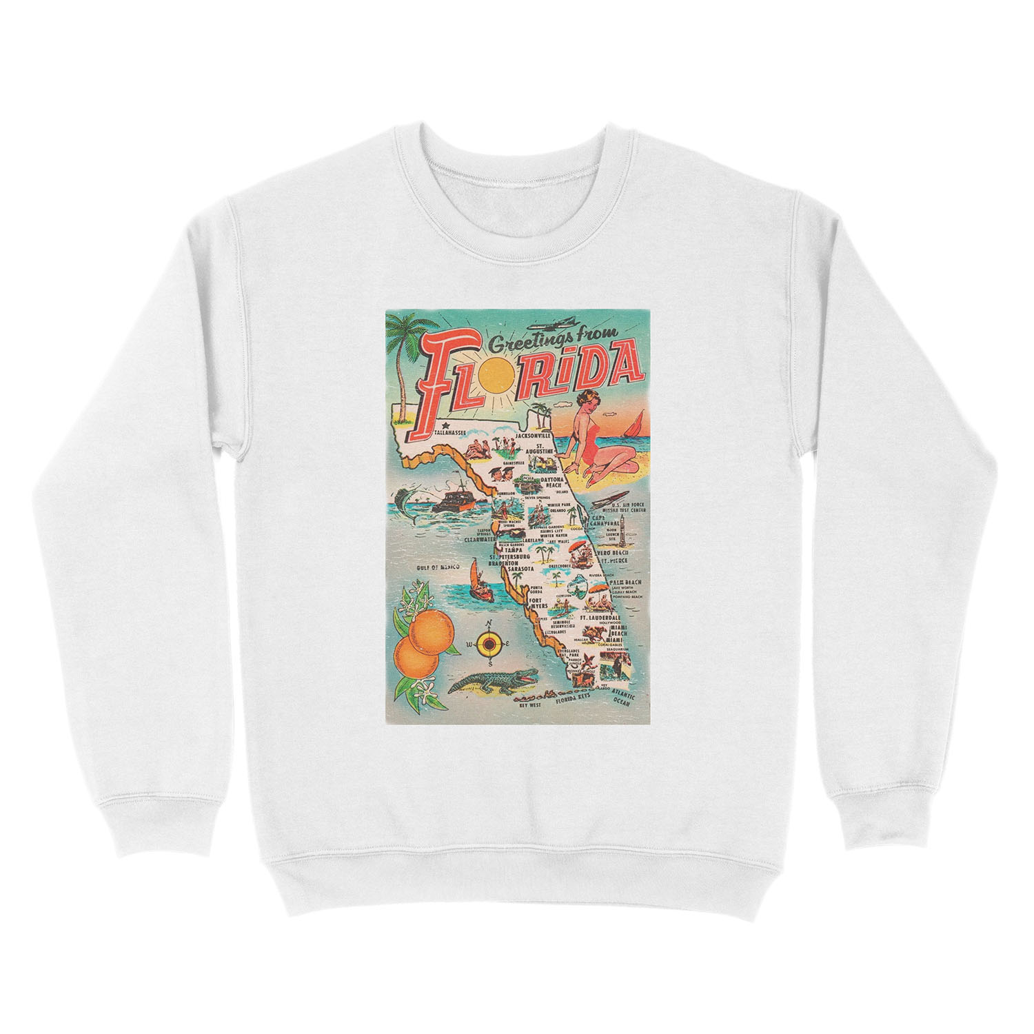 Greetings from Florida Unisex Crewneck Sweatshirt - Image 2
