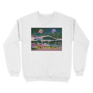 Alternative view of greetings from palm springs Unisex Crewneck Sweatshirt