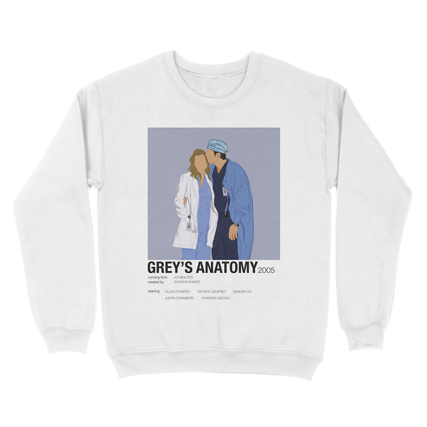 Grey’s Anatomy poster Unisex Crewneck Sweatshirt - Image 2