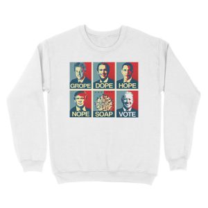Alternative view of Grope Dope Hope Nope Soap Vote Biden Unisex Crewneck Sweatshirt