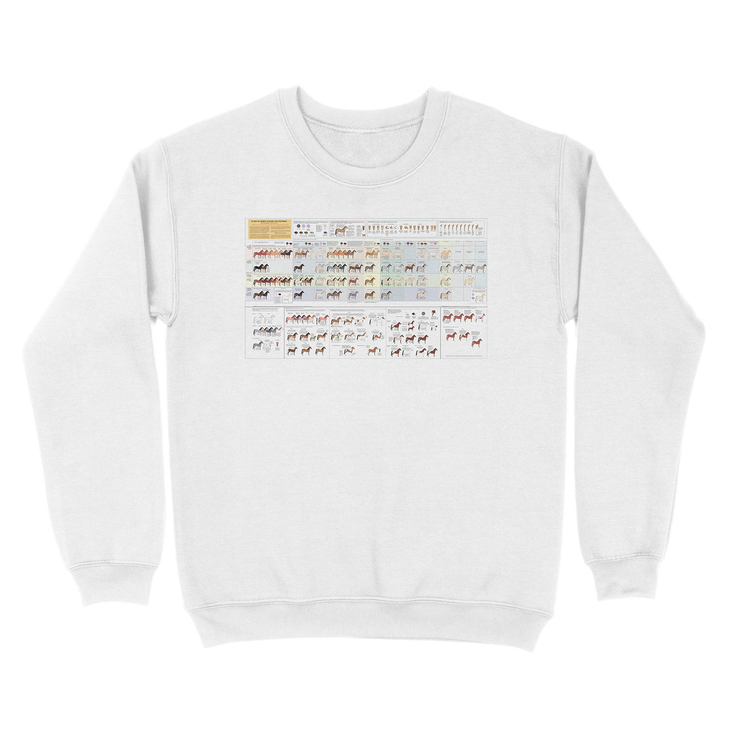 Guide to Horse Colors and Patterns Unisex Crewneck Sweatshirt - Image 2