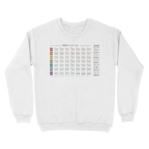 Alternative view of Guitar Chord / Fretboard Chart Unisex Crewneck Sweatshirt