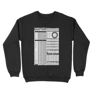 Guitar Knowledge infographics Unisex Crewneck Sweatshirt