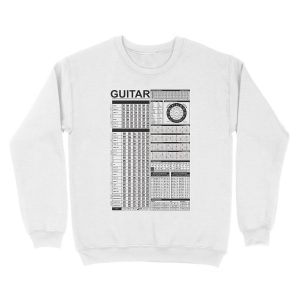 Alternative view of Guitar Knowledge infographics Unisex Crewneck Sweatshirt