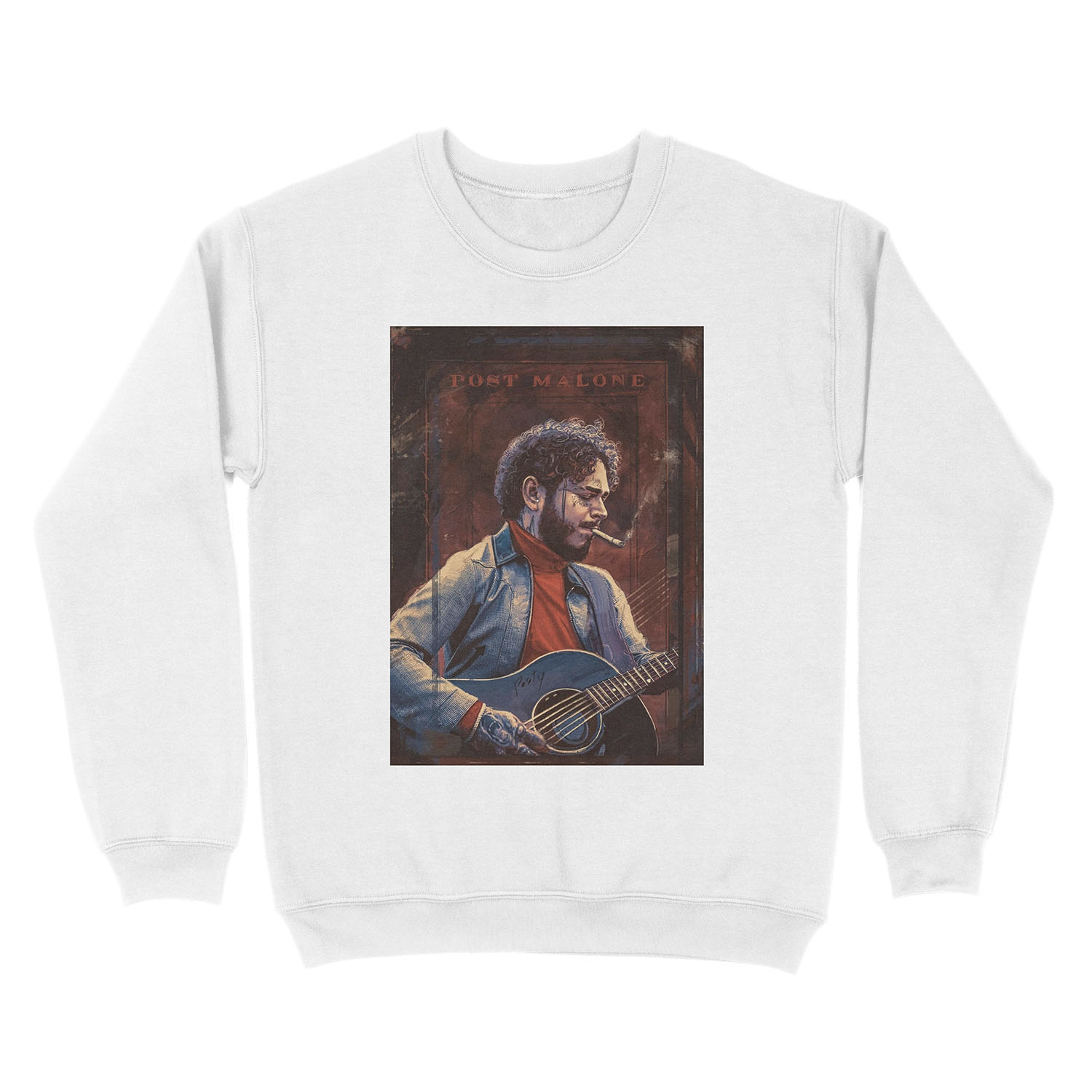 guitar post Unisex Crewneck Sweatshirt - Image 2