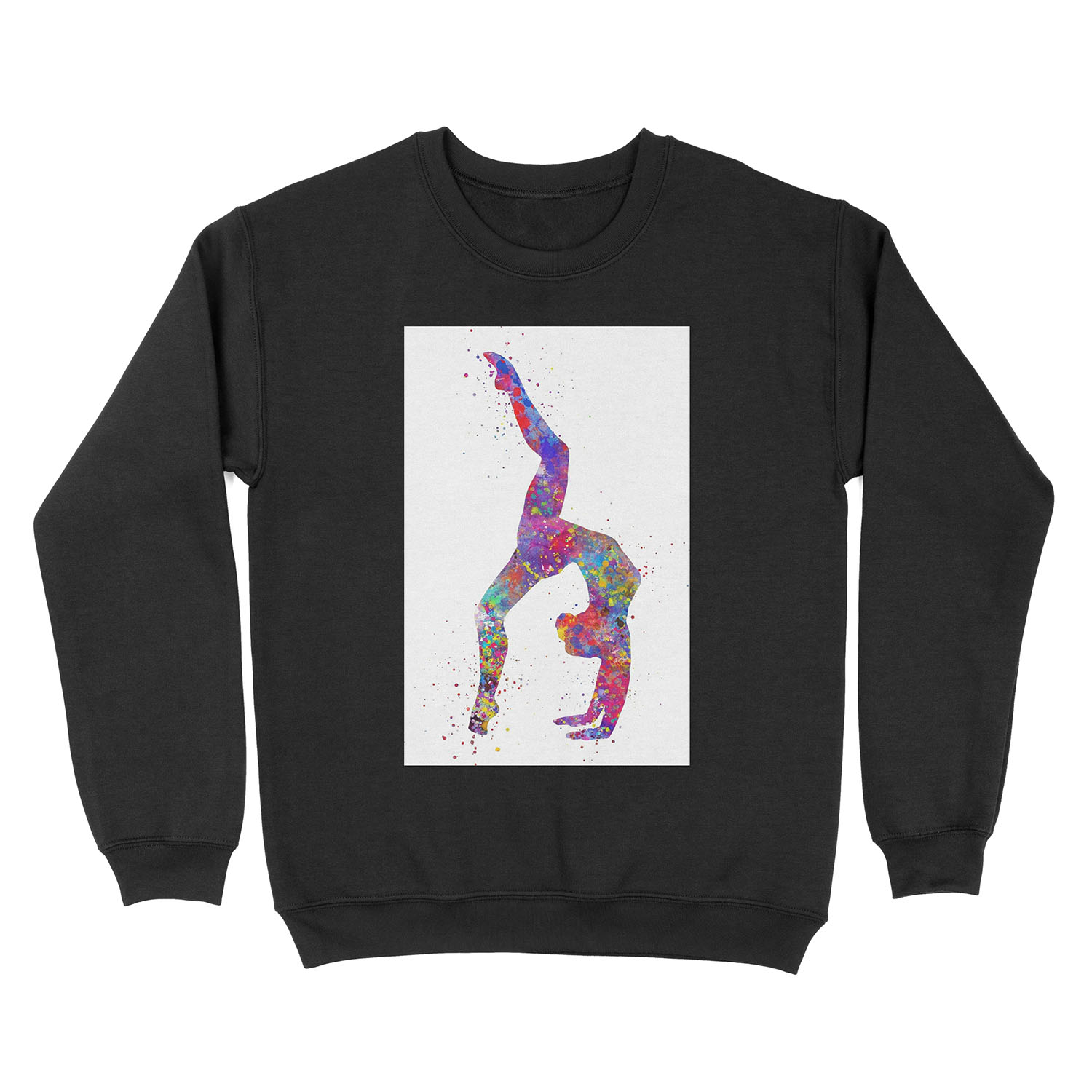 Gymnastics girl, watercolor gymnastics, teen gift, gymnastics wall art Unisex Crewneck Sweatshirt