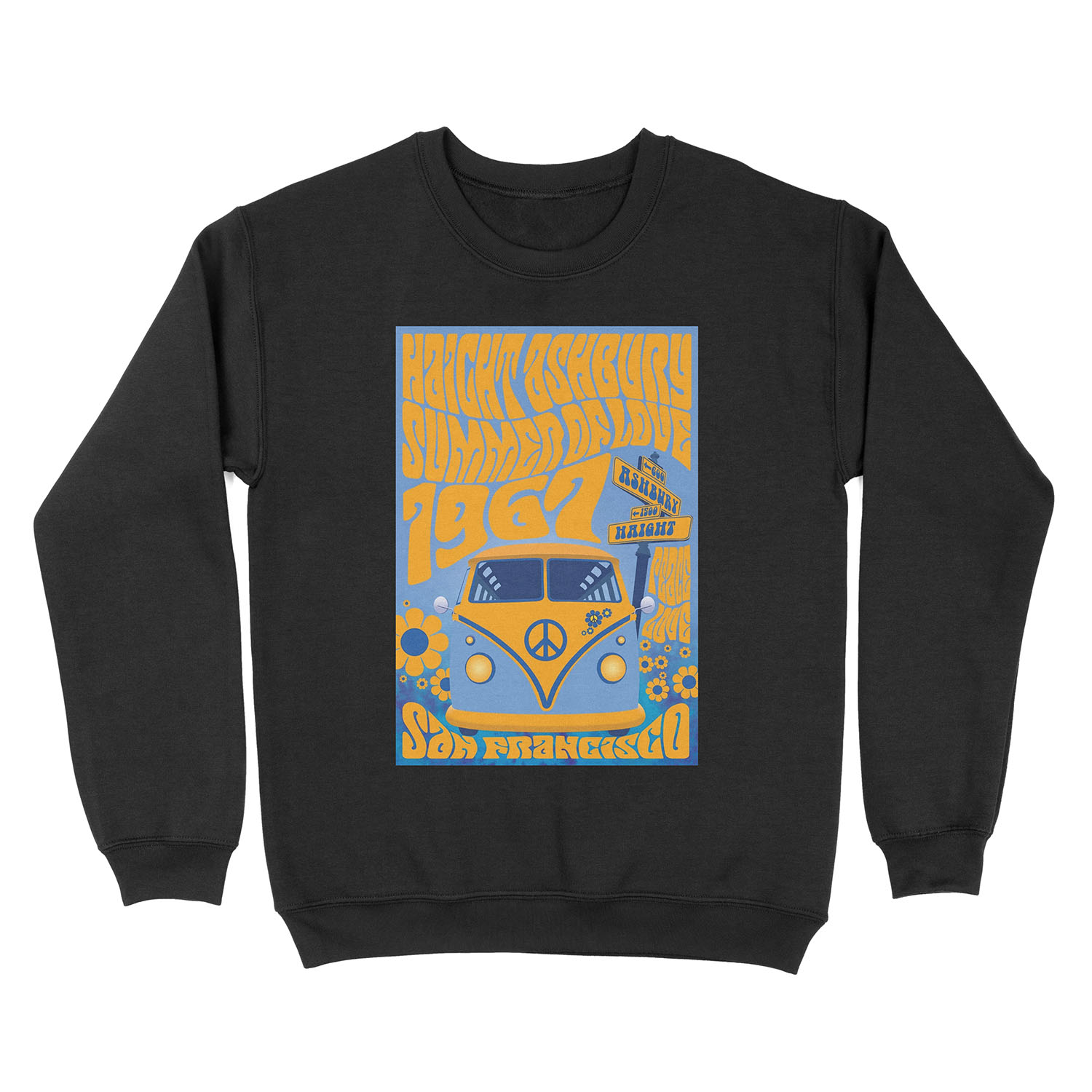 Haight Ashbury Summer Of Love Unisex Crewneck Sweatshirt