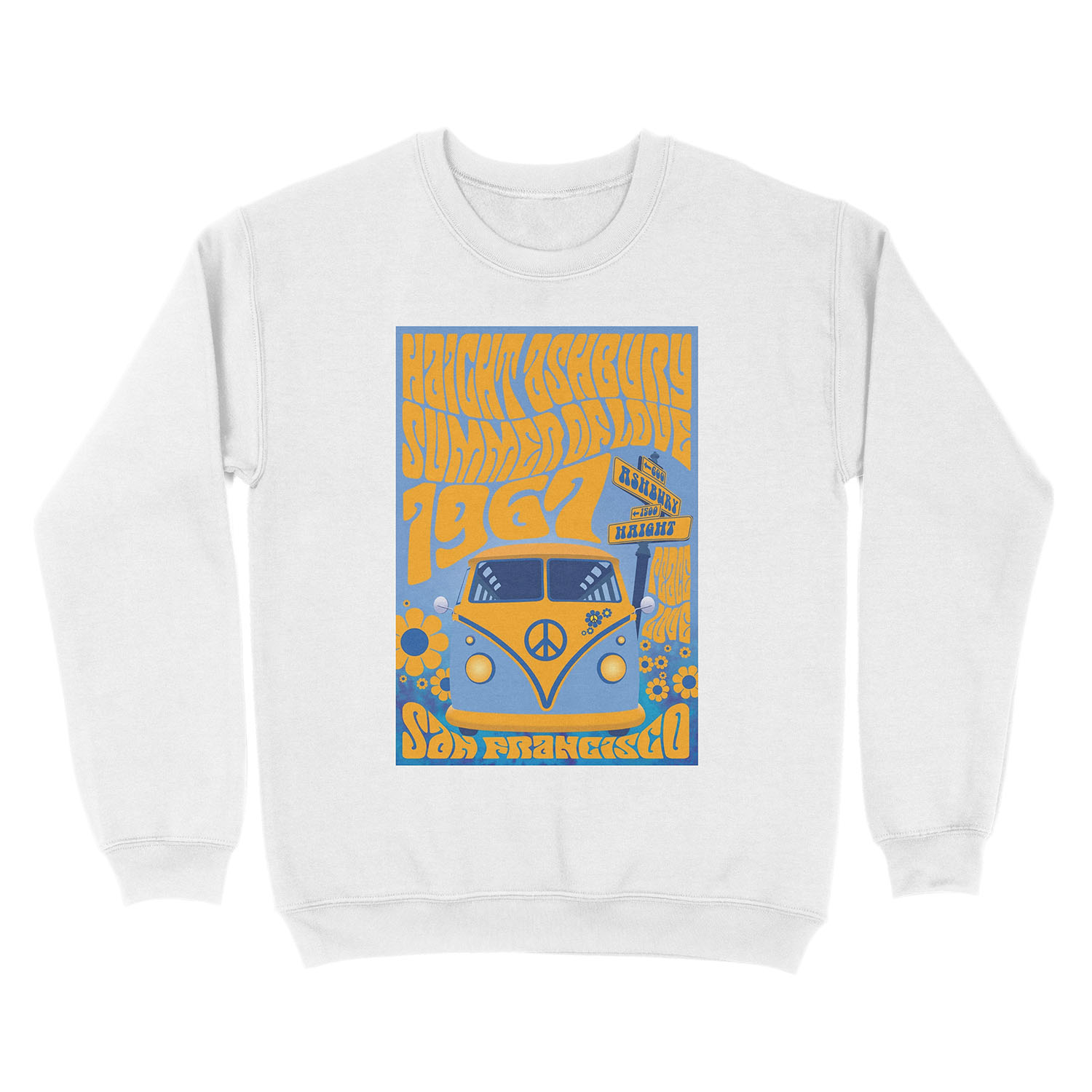 Haight Ashbury Summer Of Love Unisex Crewneck Sweatshirt - Image 2