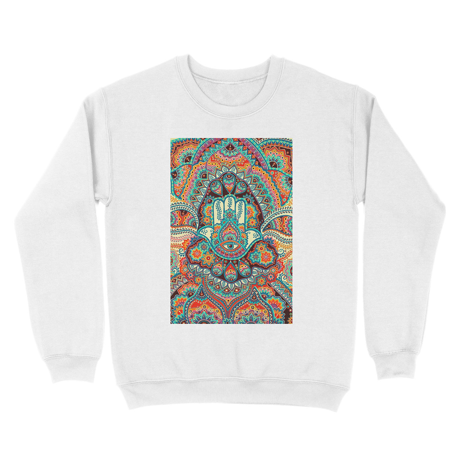 Hamsa Hand Unisex Crewneck Sweatshirt - Image 2