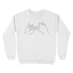 Alternative view of hand finger Unisex Crewneck Sweatshirt