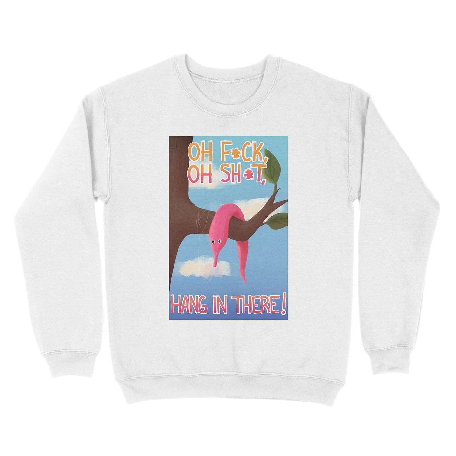 Hang In There, Wormy! Unisex Crewneck Sweatshirt - Image 2