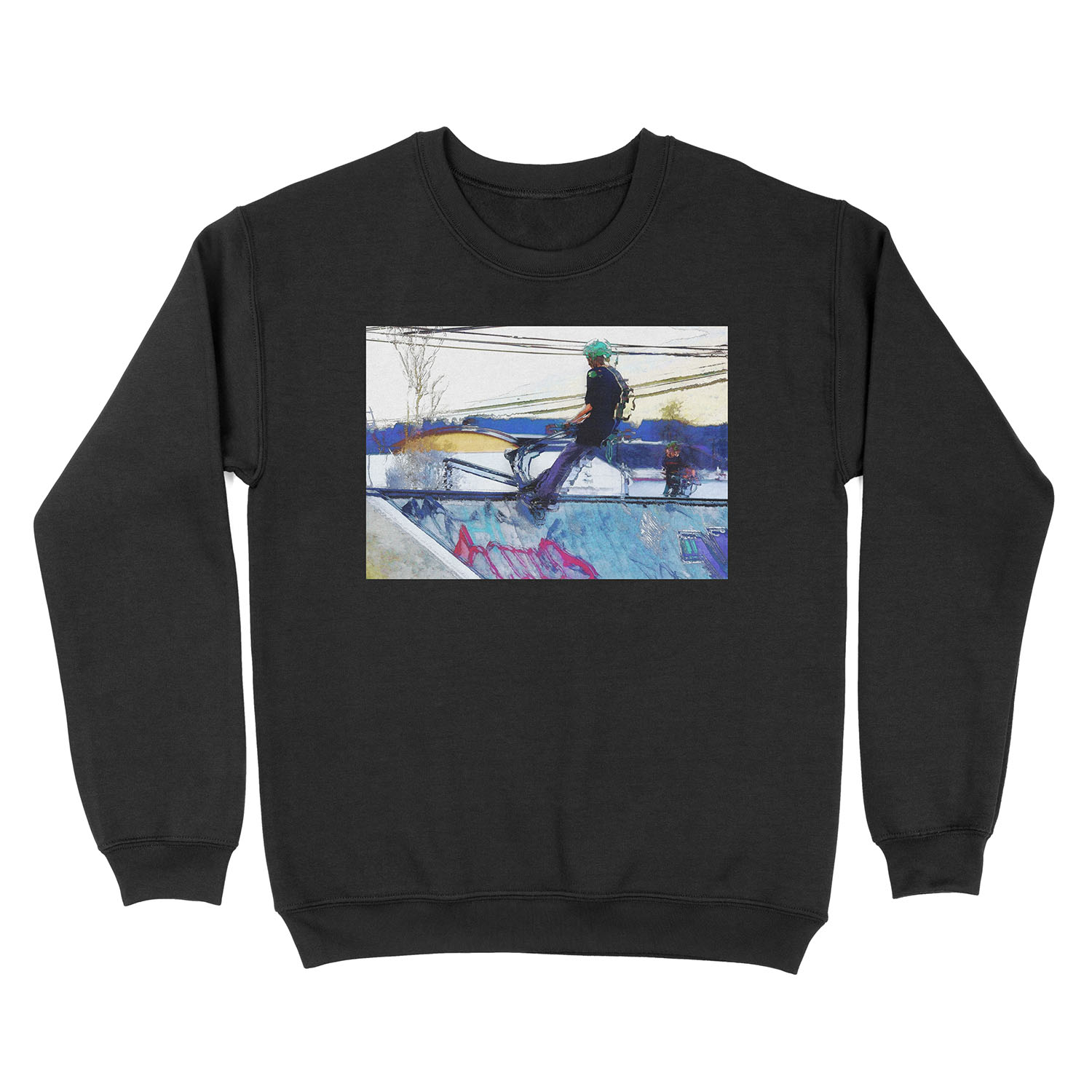 Hanging On - Stunt Scooter Artwork Unisex Crewneck Sweatshirt