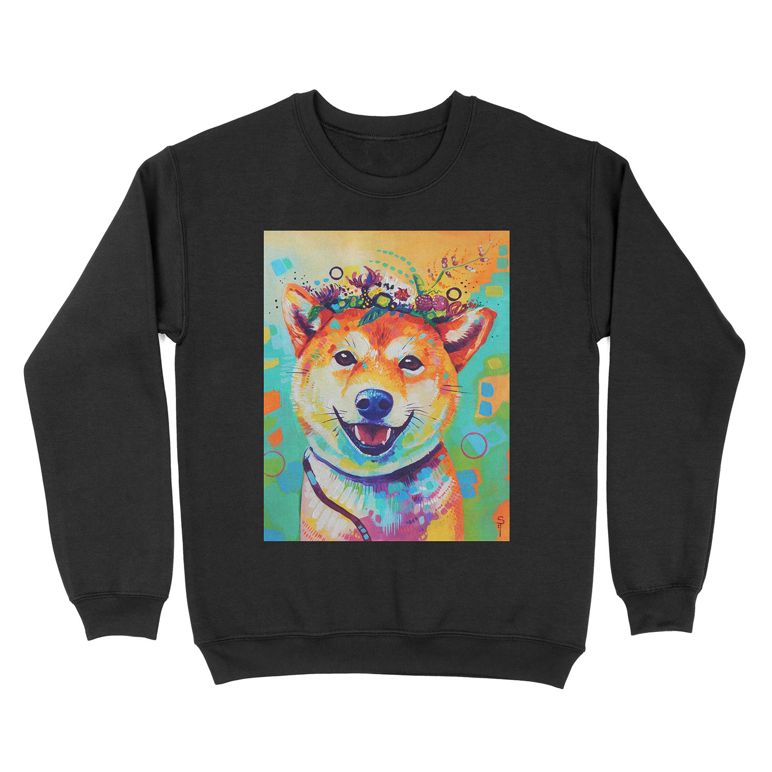Happy Shiba Unisex Crewneck Sweatshirt