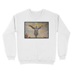 Alternative view of Harambe our Holy father Unisex Crewneck Sweatshirt