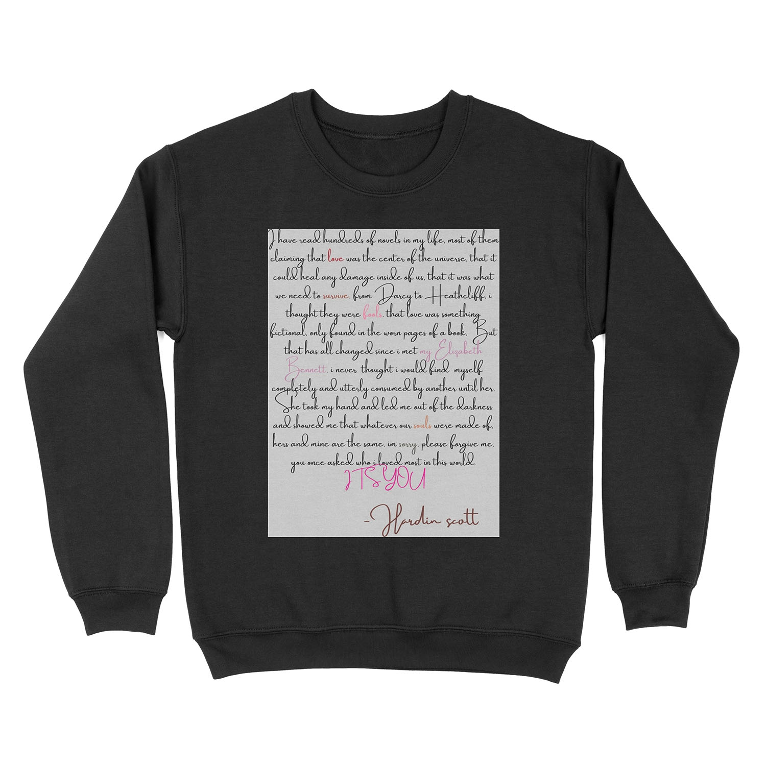 Hardin Scott's Letter to Tessa Unisex Crewneck Sweatshirt