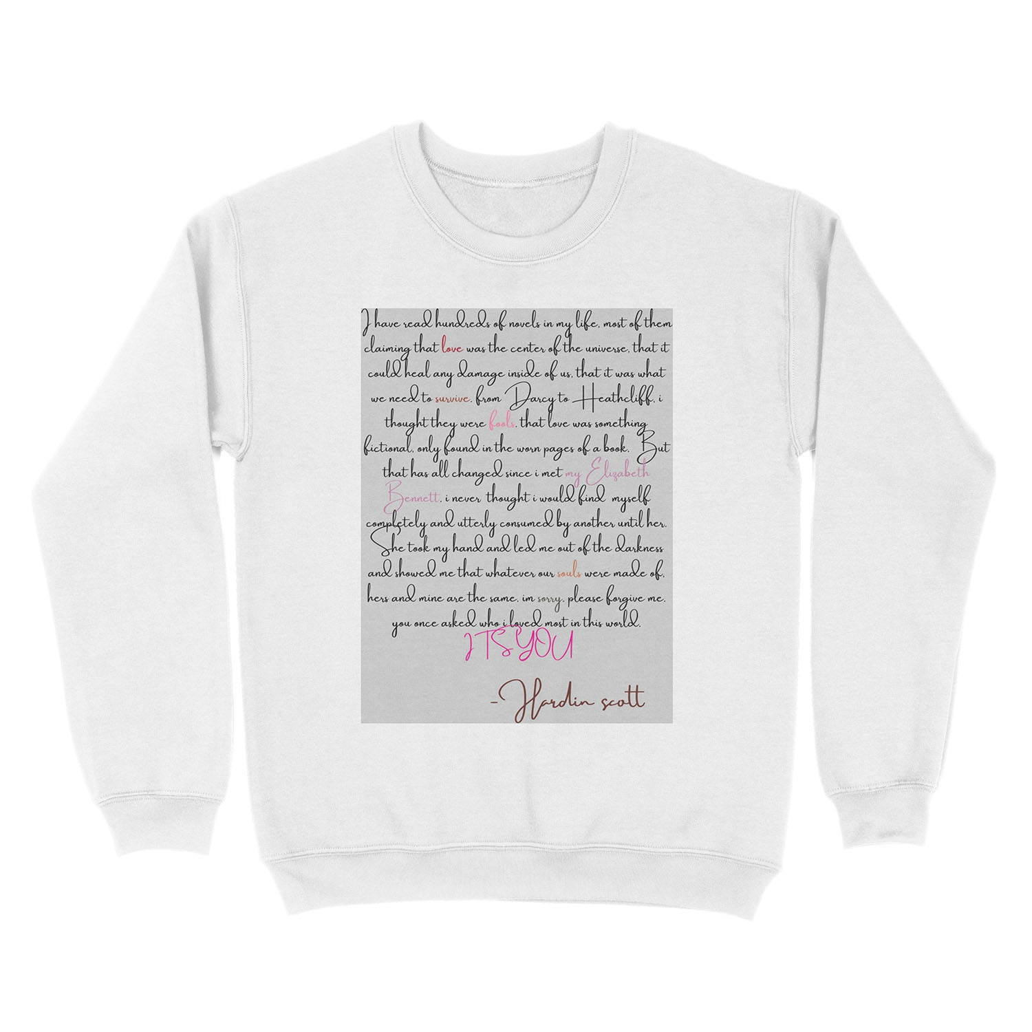 Hardin Scott's Letter to Tessa Unisex Crewneck Sweatshirt - Image 2
