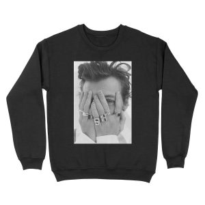 harrystyles black and white Unisex Crewneck Sweatshirt