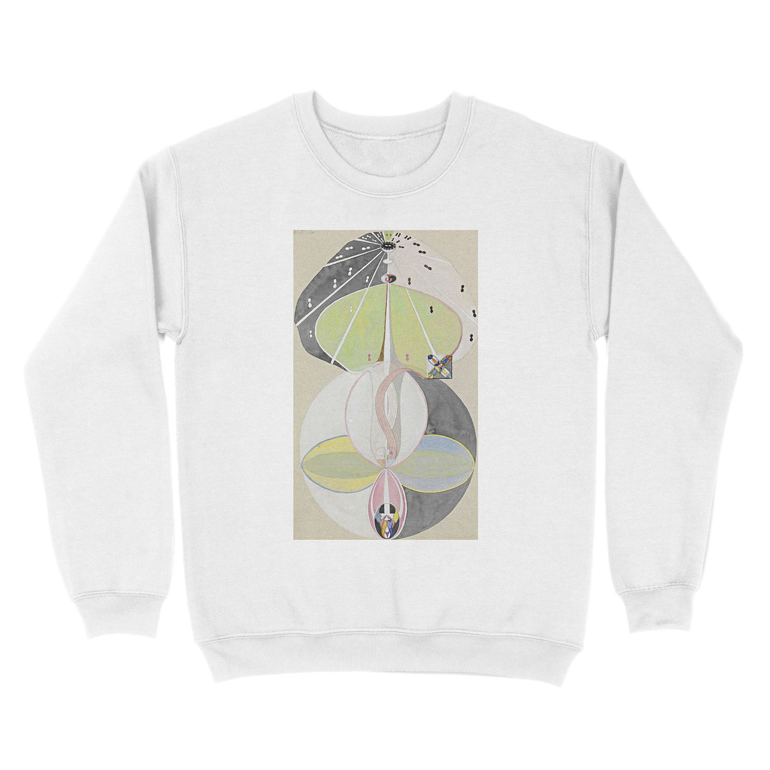 HD Tree of Knowledge No. 5, by Hilma af Klint 1907 HIGH DEFINITION Unisex Crewneck Sweatshirt - Image 2