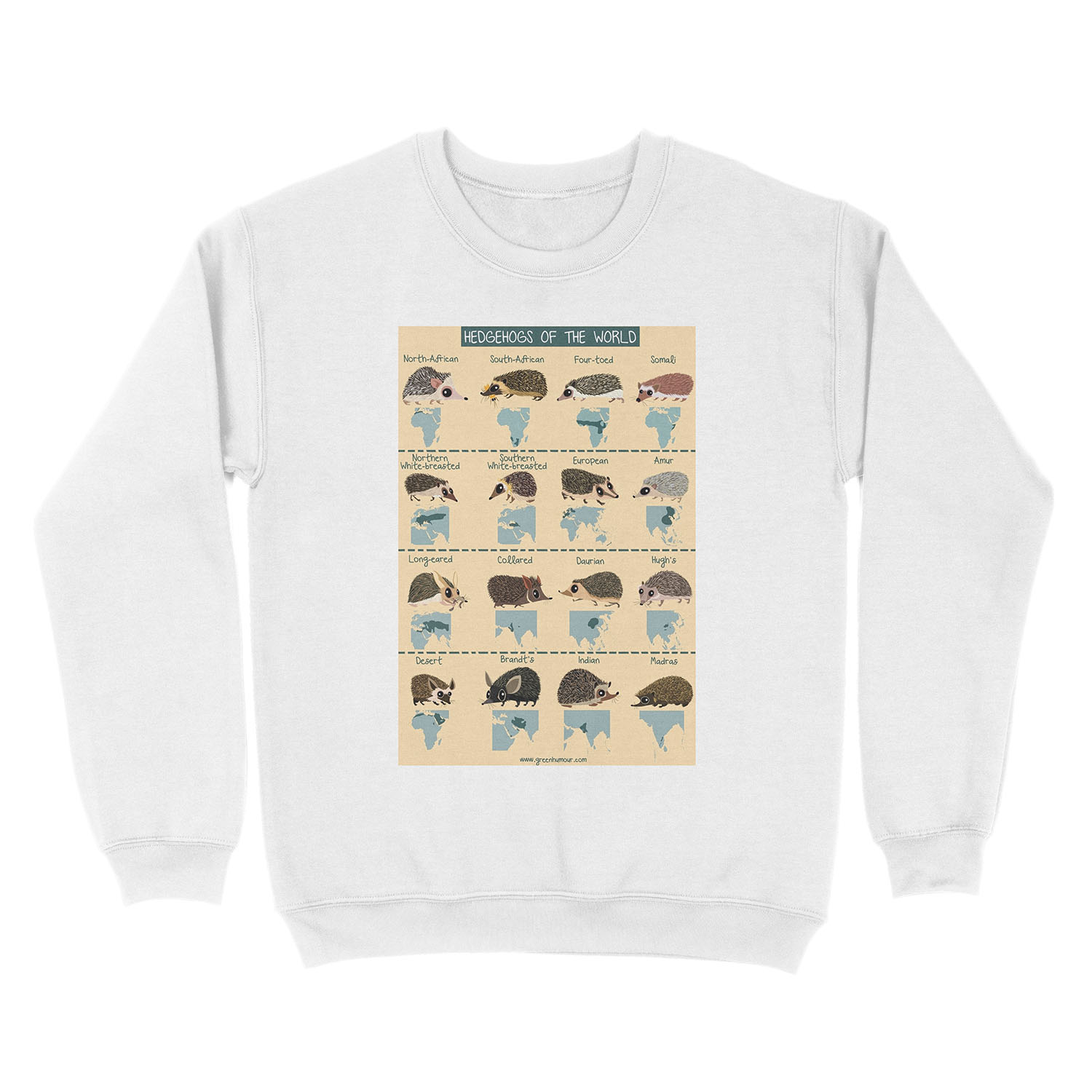 Hedgehogs of the World Unisex Crewneck Sweatshirt - Image 2