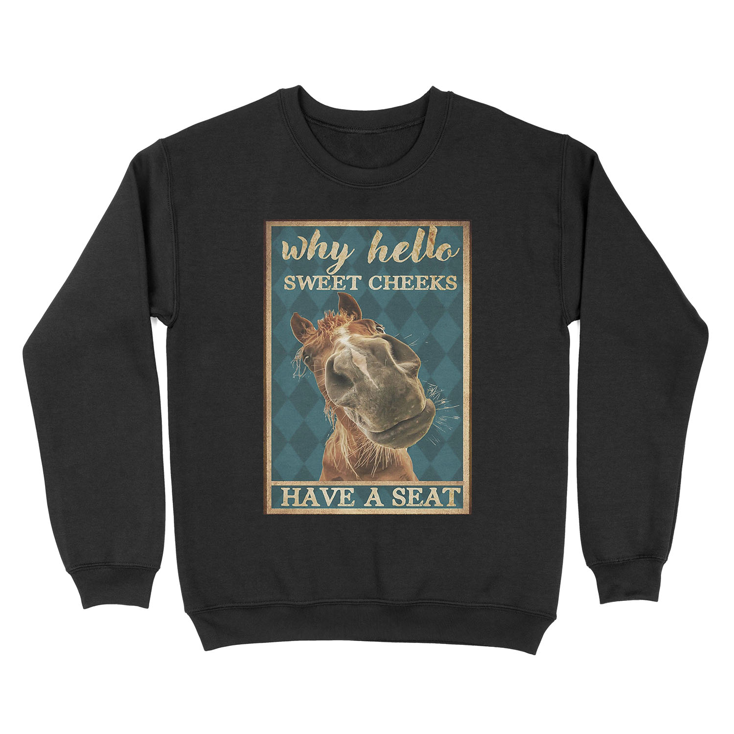 hello sweet horse Unisex Crewneck Sweatshirt