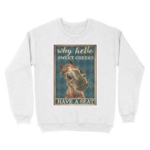 Alternative view of hello sweet horse Unisex Crewneck Sweatshirt