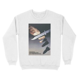 Alternative view of Helping the starving, American-style, USSR Propaganda, c. 1970s Unisex Crewneck Sweatshirt