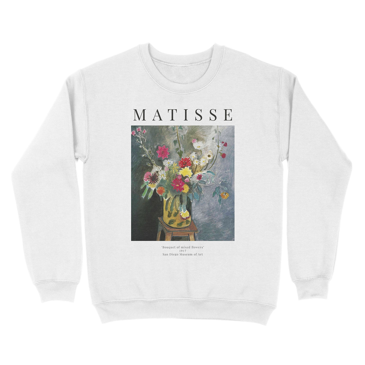 Henri Matisse - Bouquet of mixed flowers - Exhibition Unisex Crewneck Sweatshirt - Image 2
