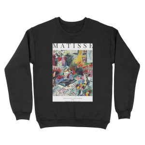 Henri Matisse - Interior with a Girl Reading - Exhibition Unisex Crewneck Sweatshirt