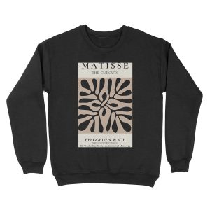Henri Matisse - The Cutouts - Brown & Black - Prints Unisex Crewneck Sweatshirt