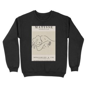 Henri Matisse - The Essence of Line - Sleeping Nude Woman Unisex Crewneck Sweatshirt