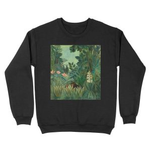 Henri Rousseau "The Equatorial Jungle", 1909 Unisex Crewneck Sweatshirt