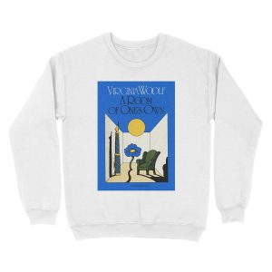 Alternative view of HIGH RESOLUTION A Room of One's Own Virginia Woolf Vintage Book Cover Unisex Crewneck Sweatshirt