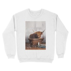 Alternative view of Highland Cow Unisex Crewneck Sweatshirt