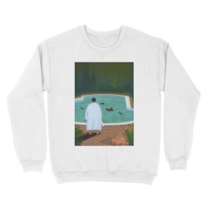 Alternative view of Him, with those ducks... Unisex Crewneck Sweatshirt