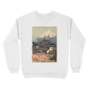 Alternative view of Hiroshi Yoshida - Fujiyama from Funatsu Unisex Crewneck Sweatshirt