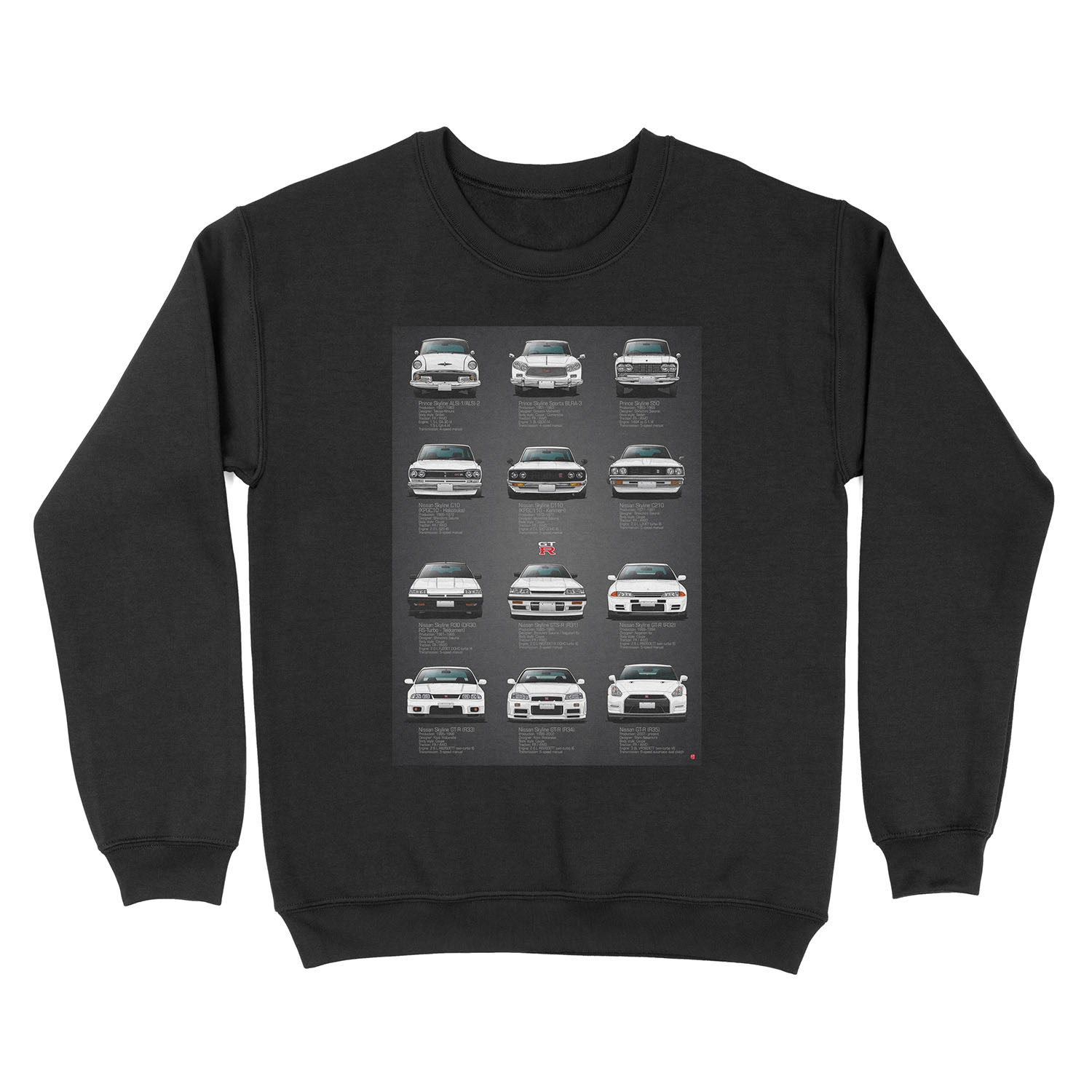 History Nissan GTR - V2 Specs Unisex Crewneck Sweatshirt