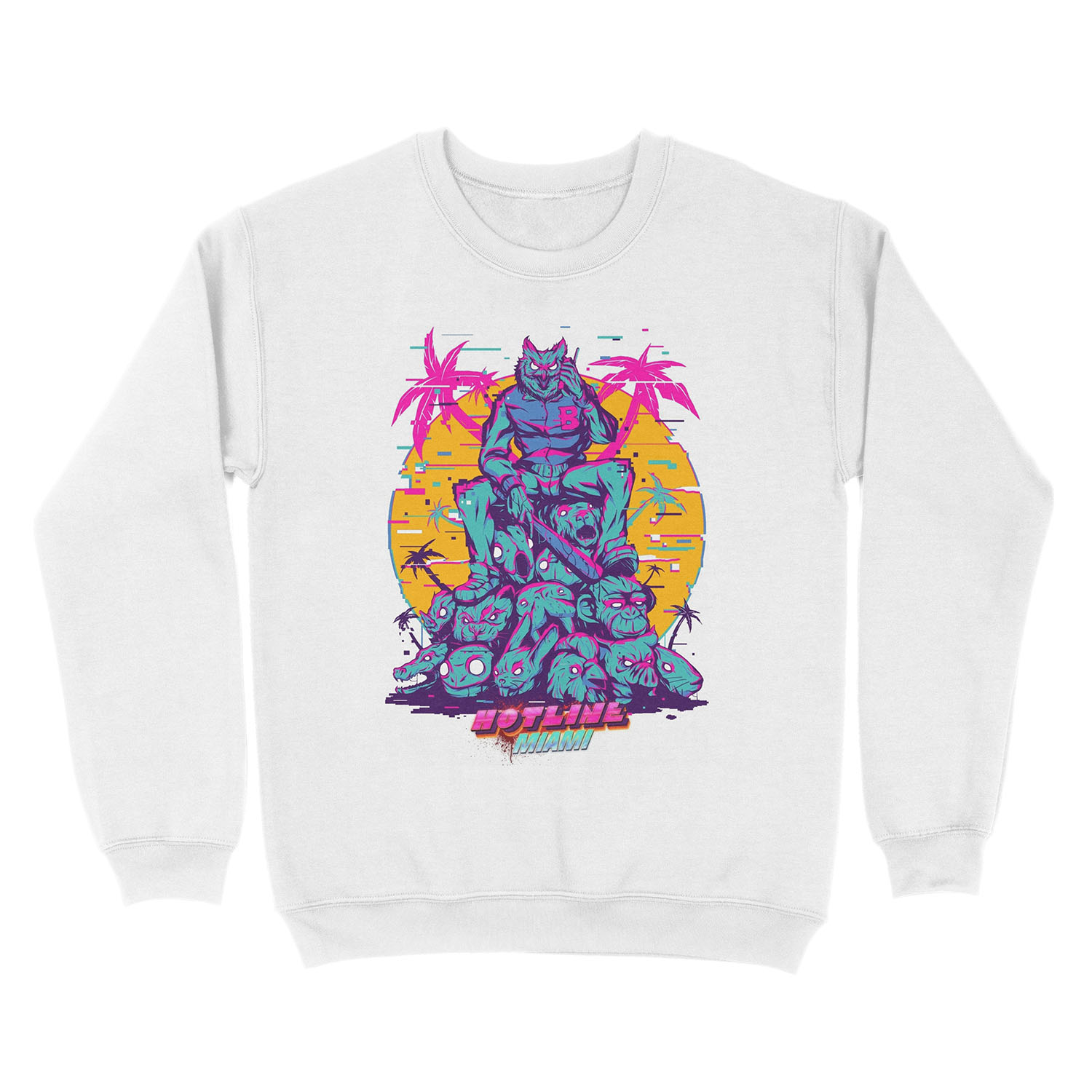 Hotline Miami poster Unisex Crewneck Sweatshirt - Image 2