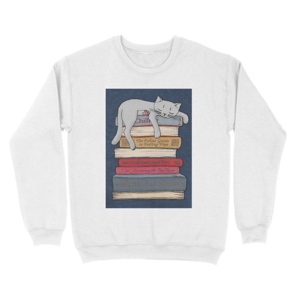 How to Chill Like a Cat Unisex Crewneck Sweatshirt - Image 2