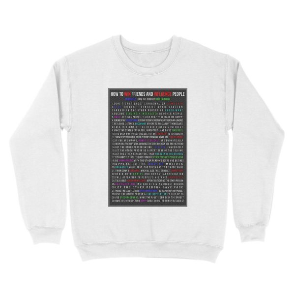 How to Win Friends and Influence People Unisex Crewneck Sweatshirt - Image 2