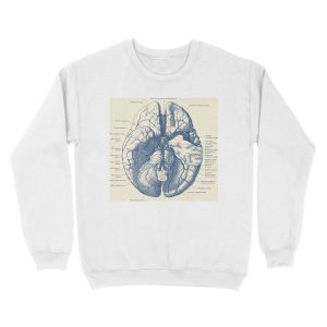 Alternative view of Human Brain Diagram Unisex Crewneck Sweatshirt
