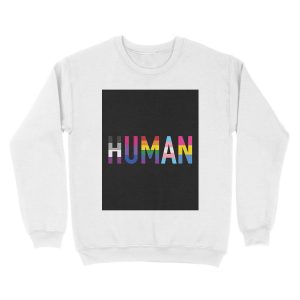 Alternative view of Human, Various Queer Flags 1 Unisex Crewneck Sweatshirt