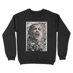 I Am Not A Perfect Man, Obama Civil Rights and Protest Collage Unisex Crewneck Sweatshirt