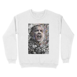Alternative view of I Am Not A Perfect Man, Obama Civil Rights and Protest Collage Unisex Crewneck Sweatshirt