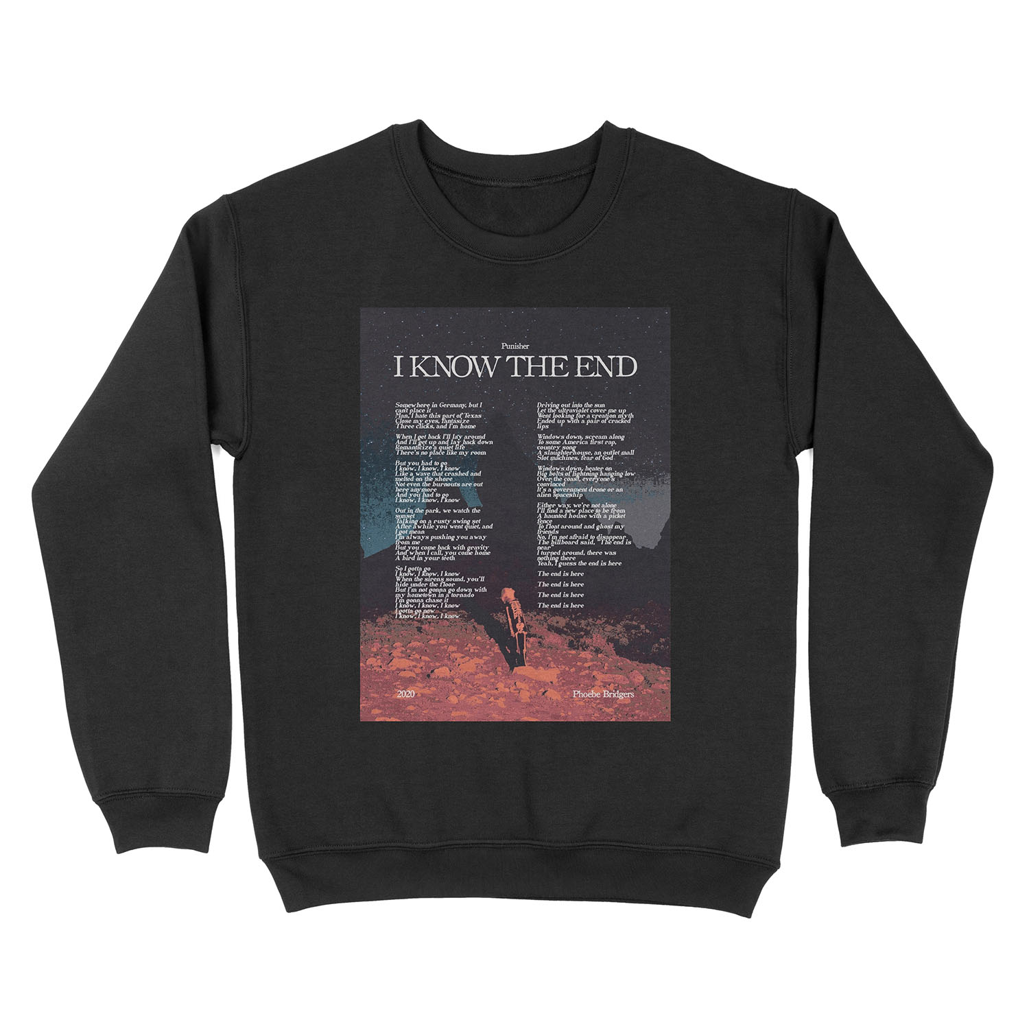 I Know The End by Phoebe Bridgers Punisher Alternative Album Unisex Crewneck Sweatshirt