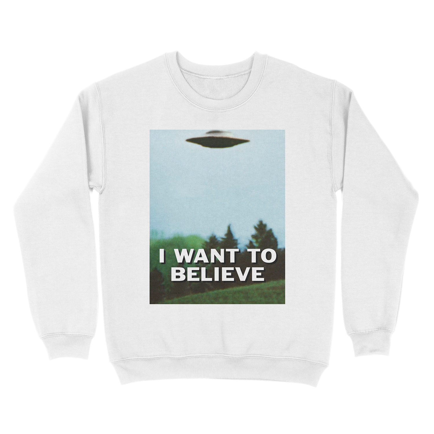 I Want To Believe original poster Unisex Crewneck Sweatshirt - Image 2