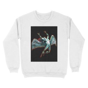 Alternative view of ICARUS THROWS THE HORNS - dark shadows *awesome UNLISTED designs in my portfolio* Unisex Crewneck Sweatshirt